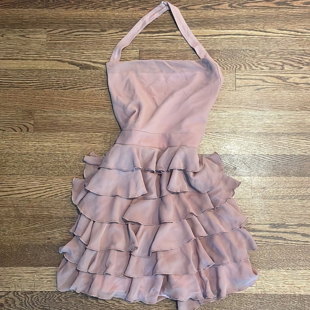 NBD Dark Blush Pink Tulle Halter Dress
